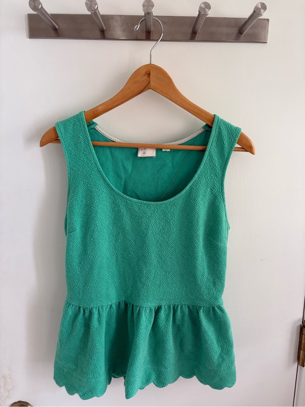 Postmark by Anthropologie Green Peplum top